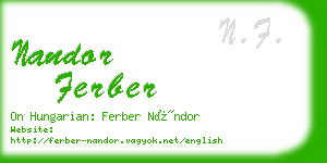 nandor ferber business card